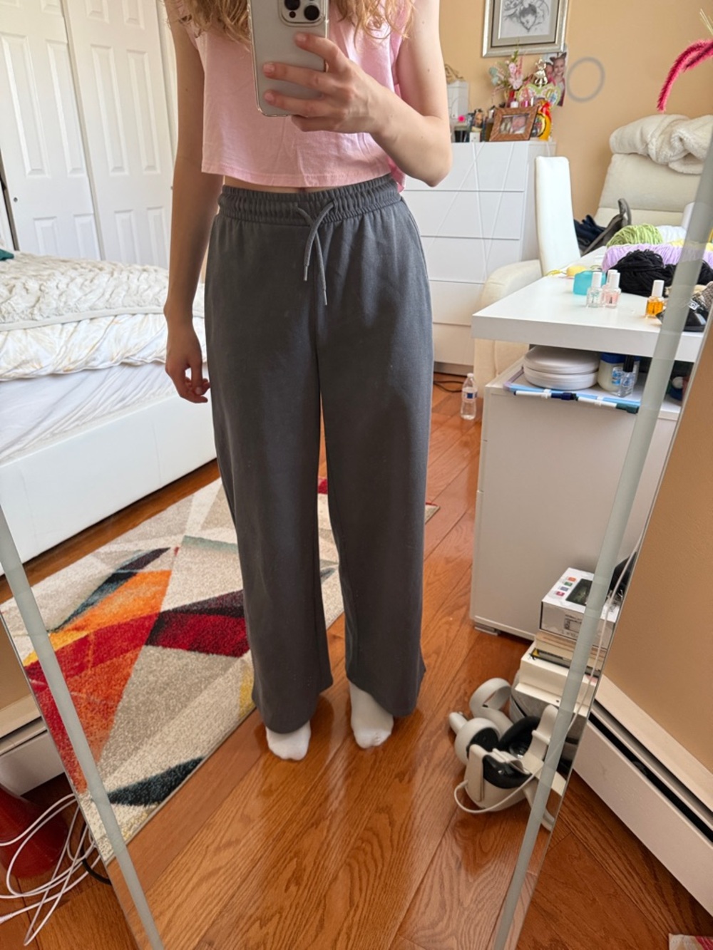 H&M Kids Wide-Leg Drawstring Sweatpants - Picture 4 of 5